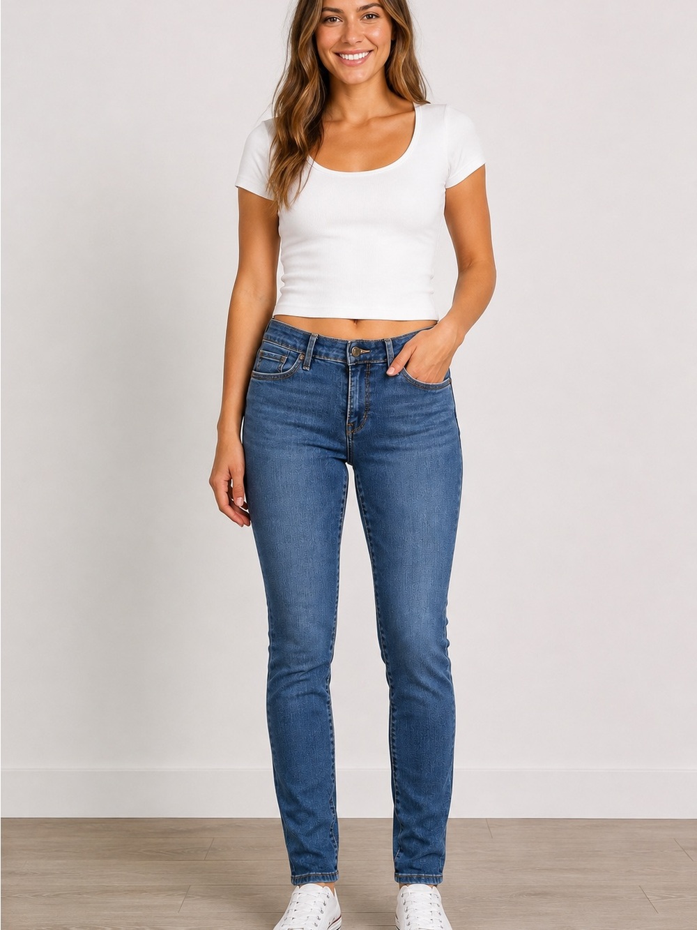 Denizen From Levi’s Women’s Modern Skinny Jeans Size 8M Stretch Blue Denim 29”